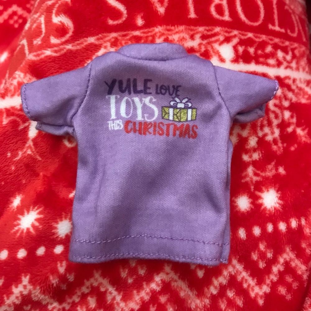 Elf on the shelf lavender shirt